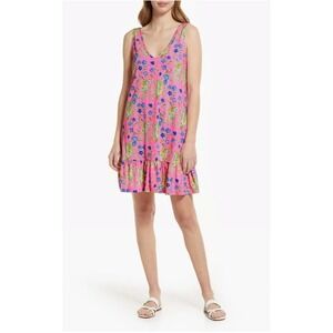 Lilly Pulitzer Camilla Swing Dress‎ Prosecco Pink Tigress Garden XS Sleeveless